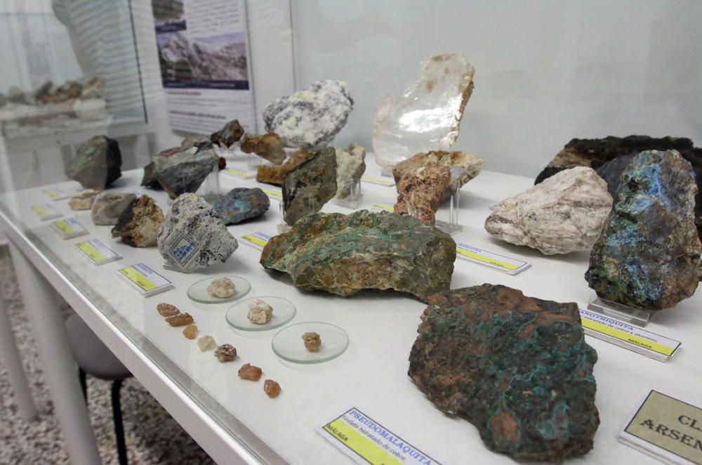 Más de 1.500 ejemplares entre gemas, minerales, óxidos y fósiles pueden apreciarse dentro del museo de la calle Bailén