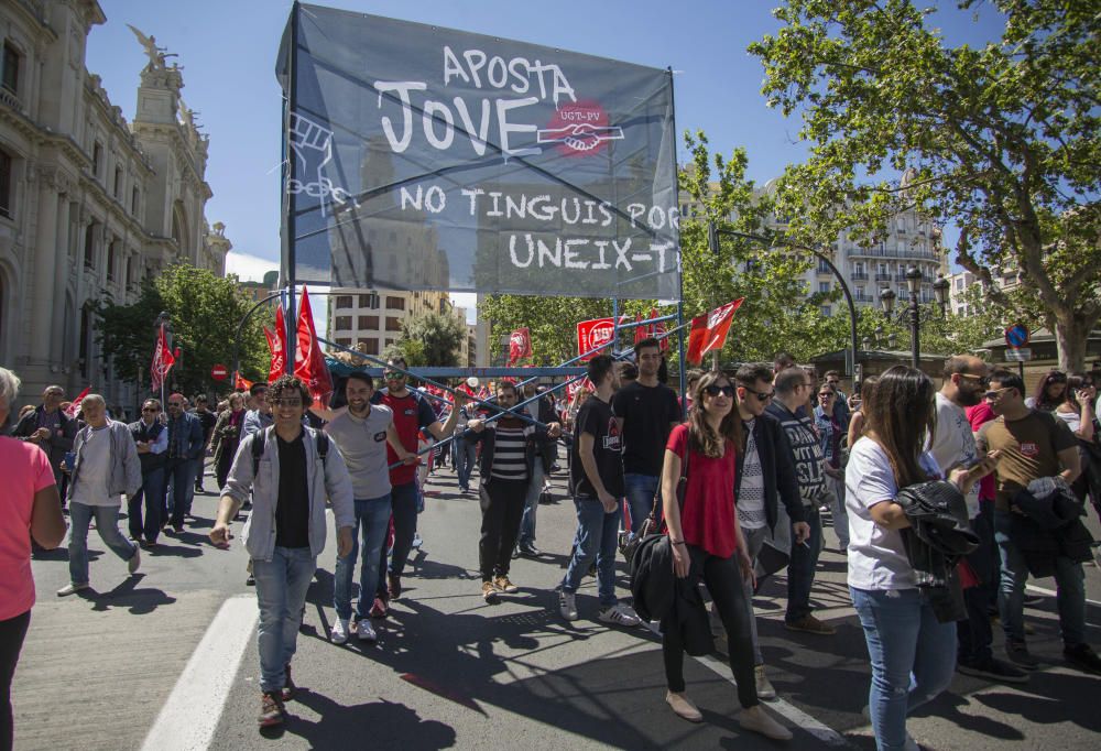 Manifestación del Día del Trabajo en València