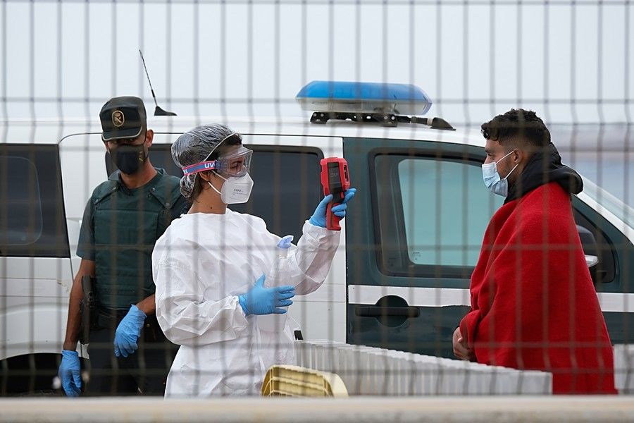 Rescatado un cayuco con 36 migrantes magrebíes al nordeste de Fuerteventura