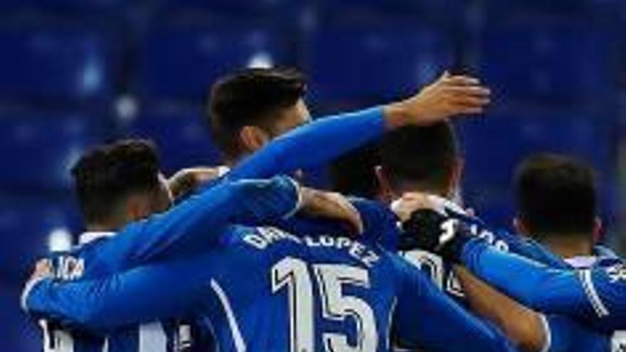 Celebració del gol de l&#039;Espanyol