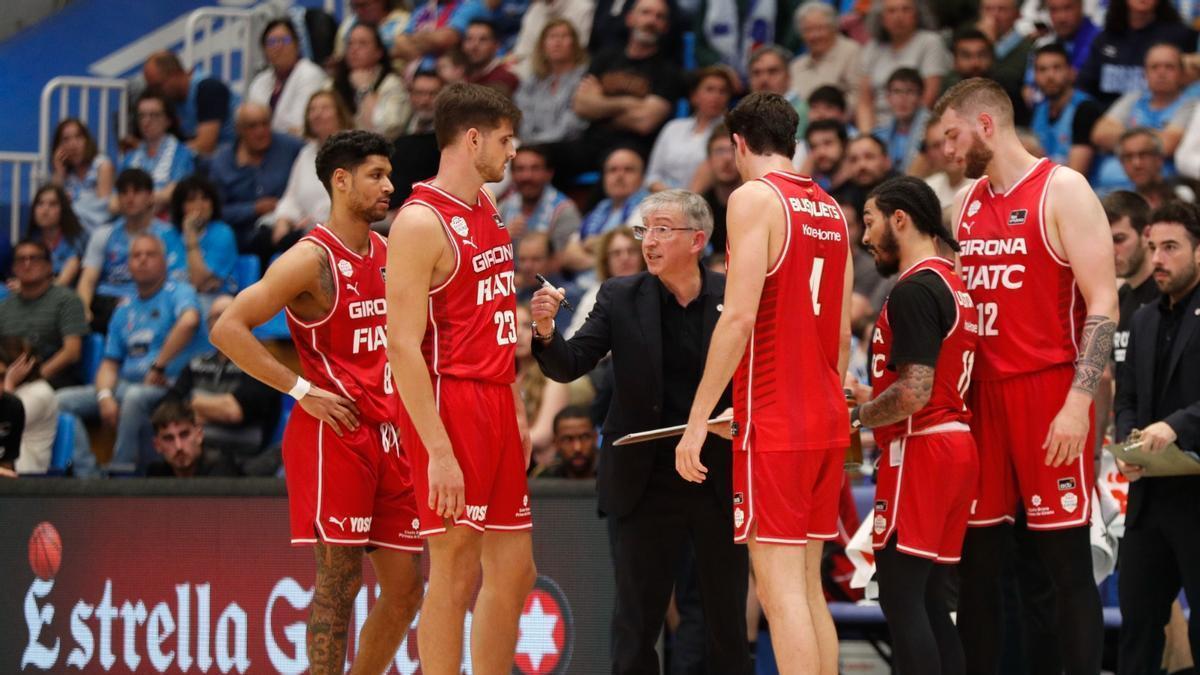 Moncho donant ordres als jugadors dissabte passat a Lugo