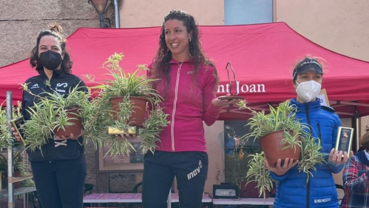 Podio femenino de la Pujada a Sant Nofre. | P.B.