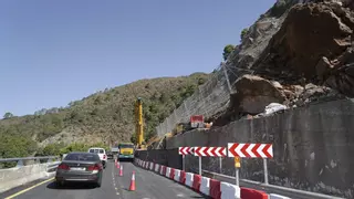 Así ha quedado reabierta la carretera entre Ronda y San Pedro: un carril con semáforos y obras hasta octubre
