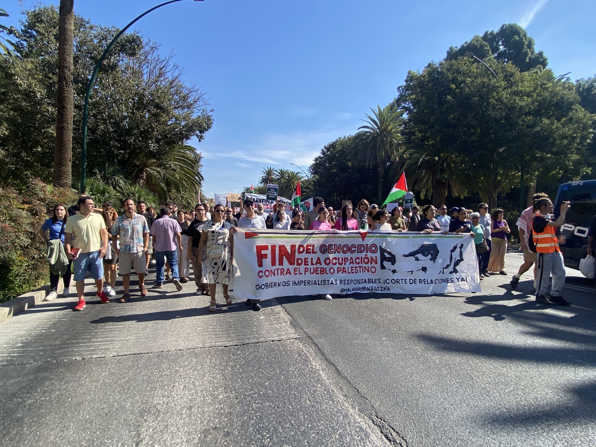 Manifestación en Málaga en favor del pueblo palestino