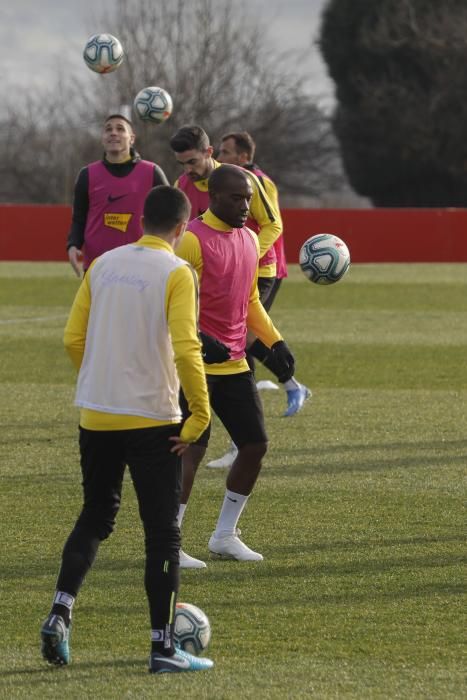 Entrenamiento del Sporting.