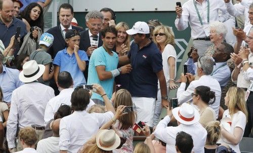 nd Garros para celebrar con su circulo personal y profesional su noveno título de Roland Garros.