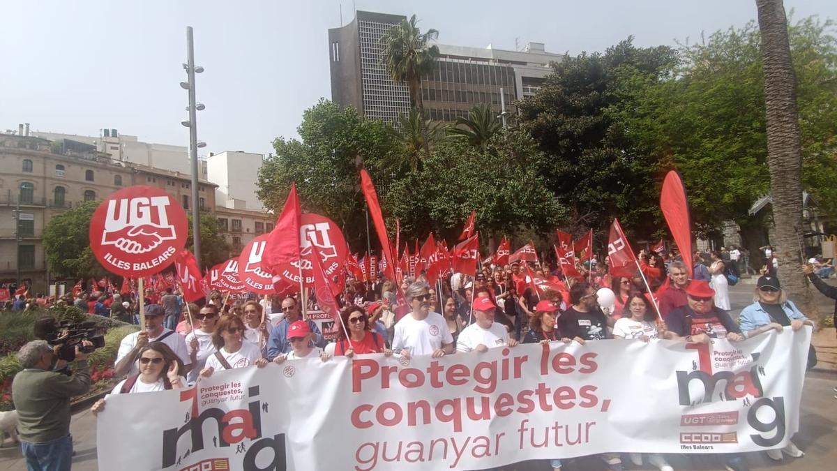 Manifestación del Día del Trabajador en Palma