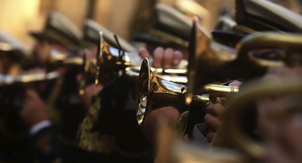 Una banda de música cofrade en un certamen celebrado en Córdoba.