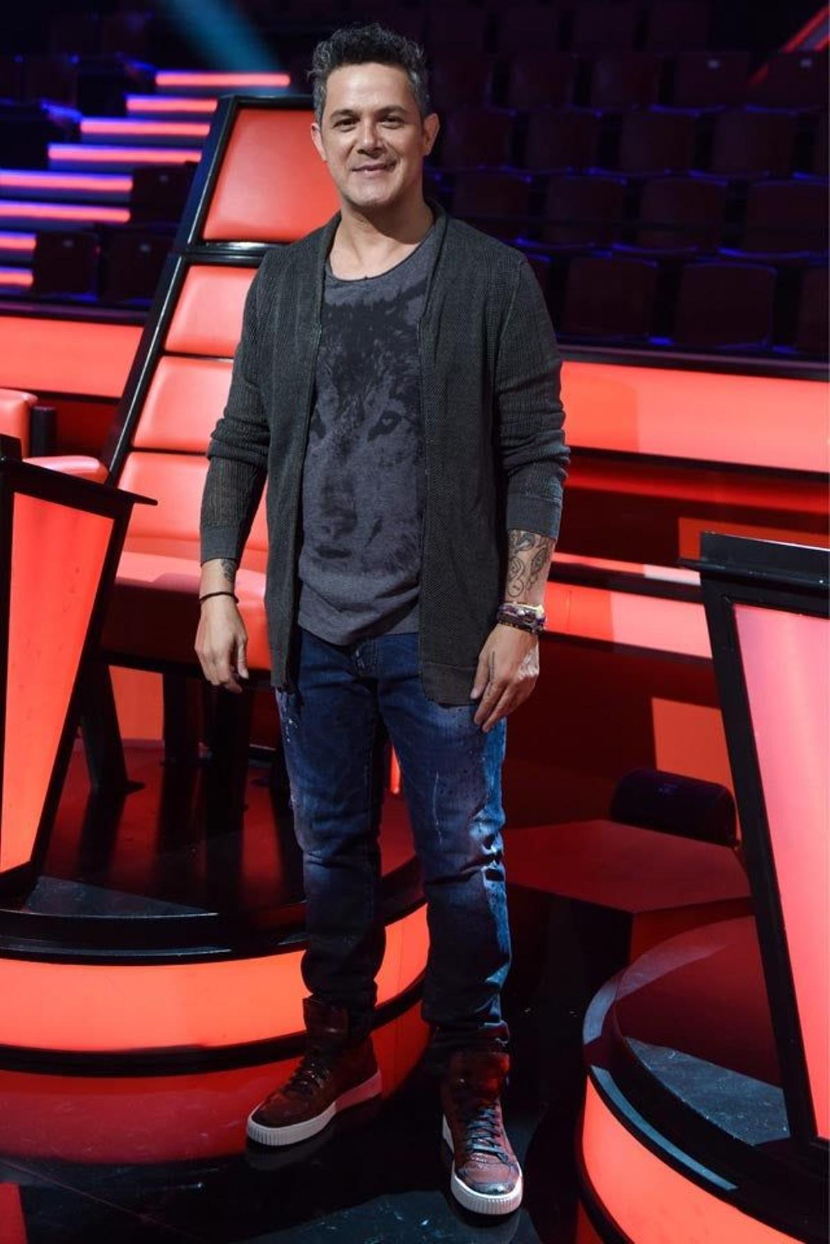 Alejandro Sanz, en la presentación de la cuarta temporada de 'La Voz'.