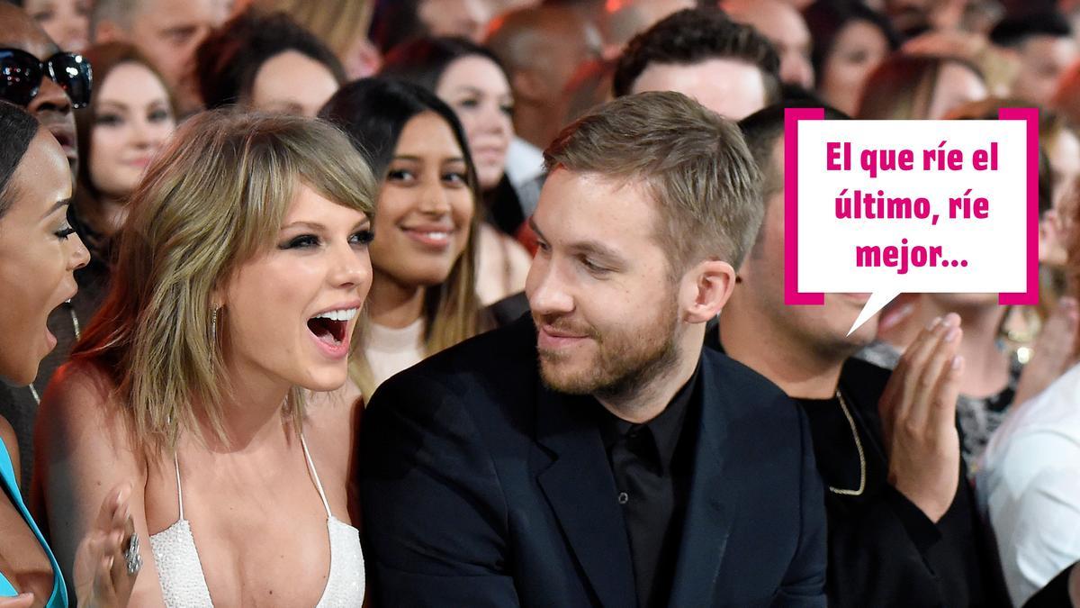 Taylor Swift y Calvin Harris en una entrega de premios