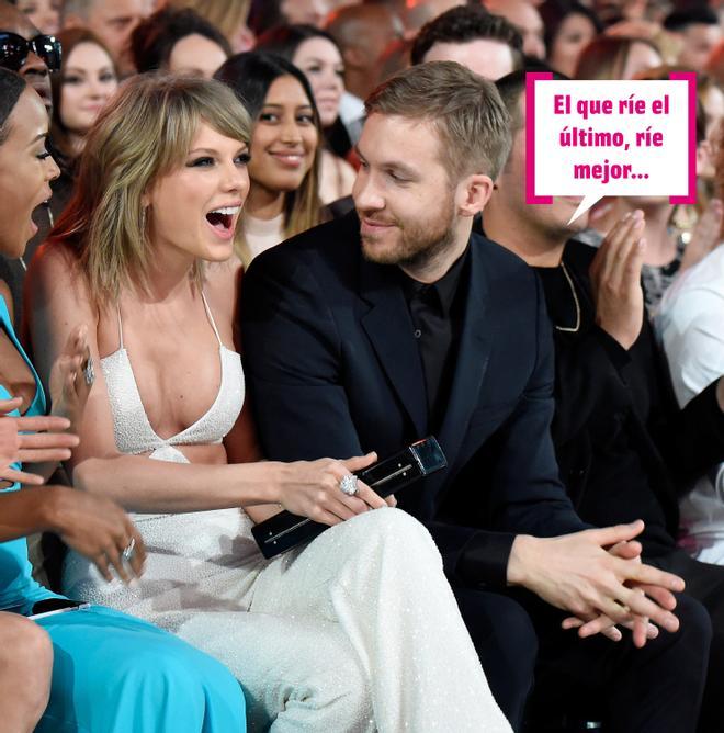 Taylor Swift y Calvin Harris en una entrega de premios