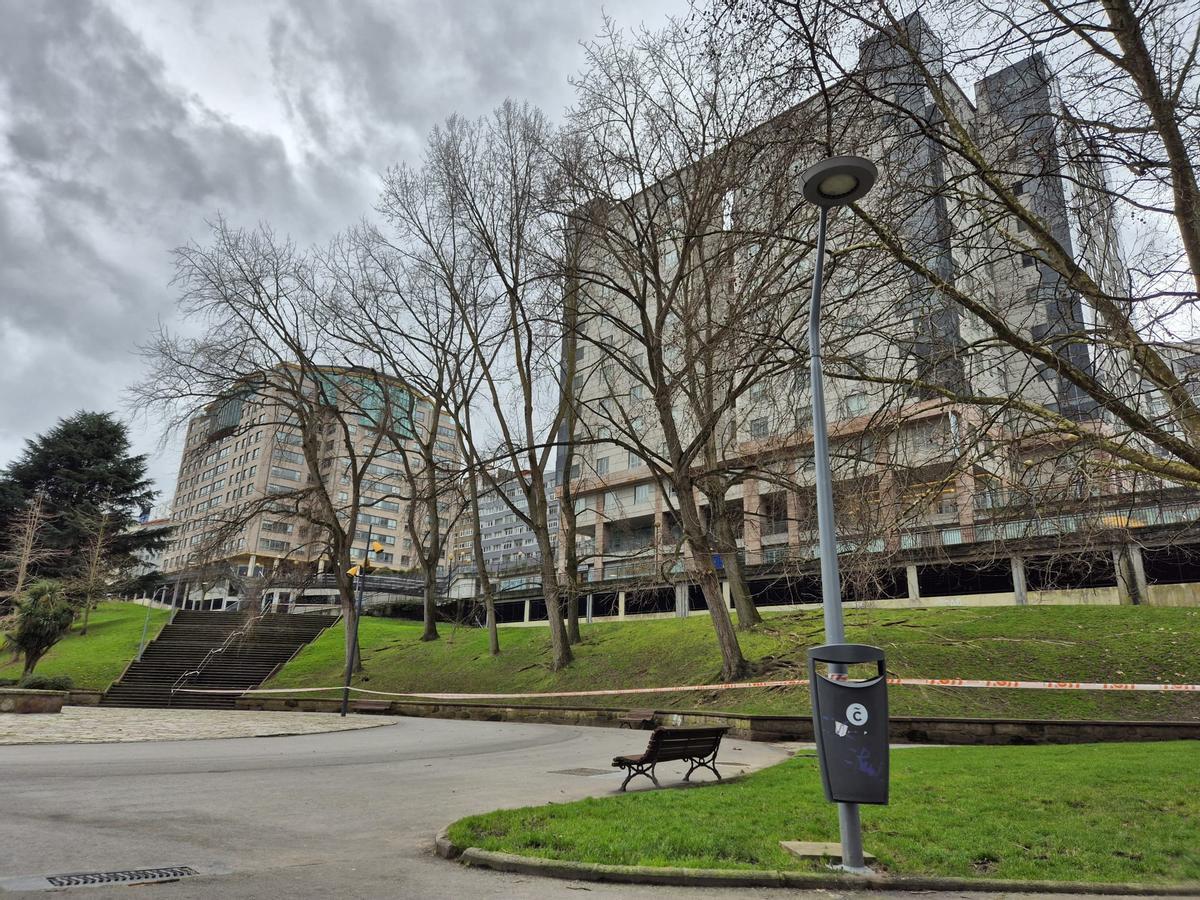 Parques cerrados en A Coruña por temporal.