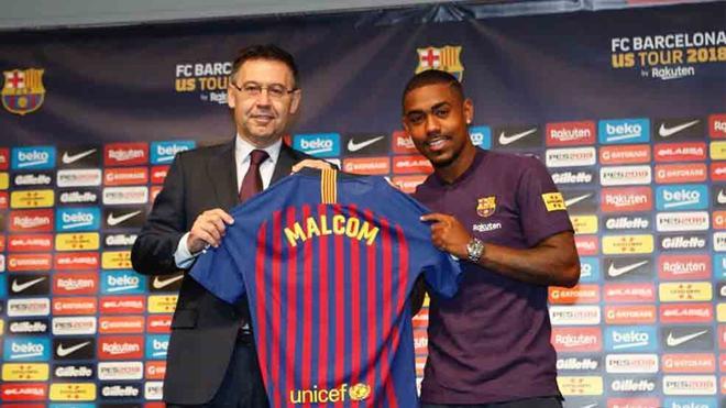 Malcom ha sido presentado por el FC Barcelona