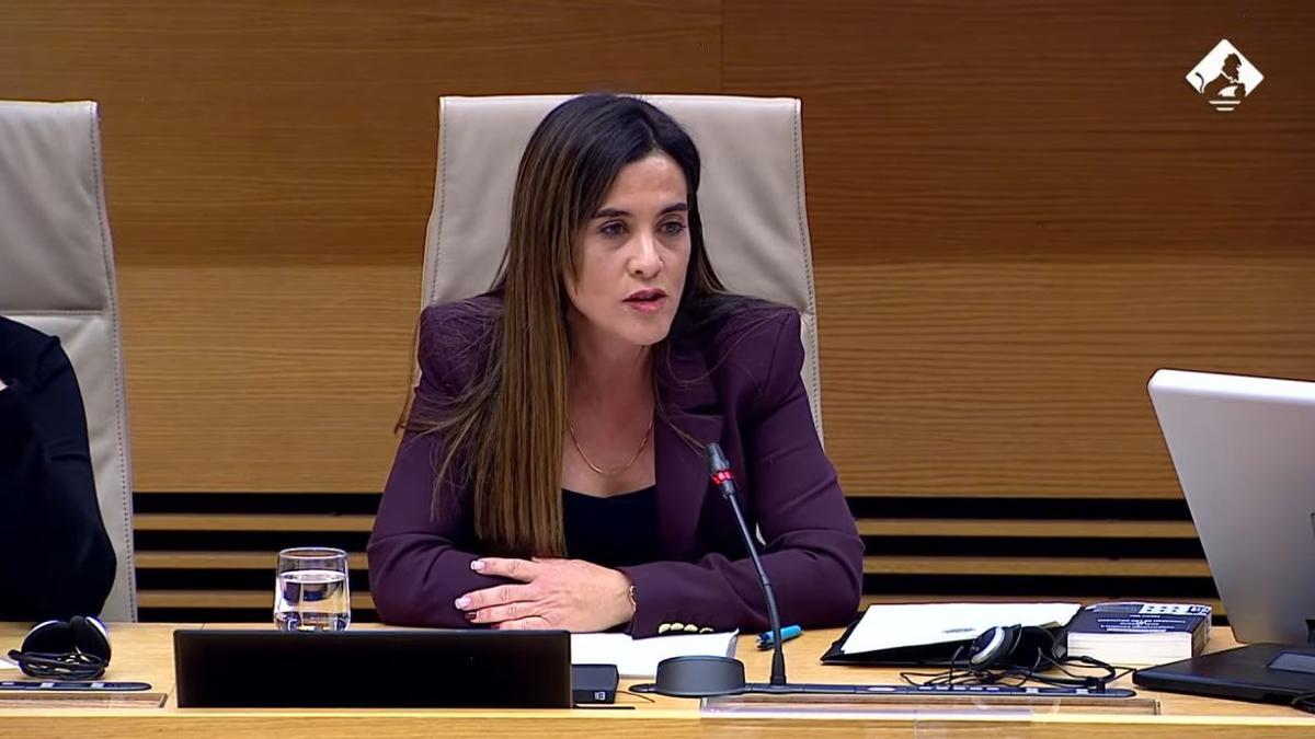 Elisabeth González en la comisión de la dana en el Congreso