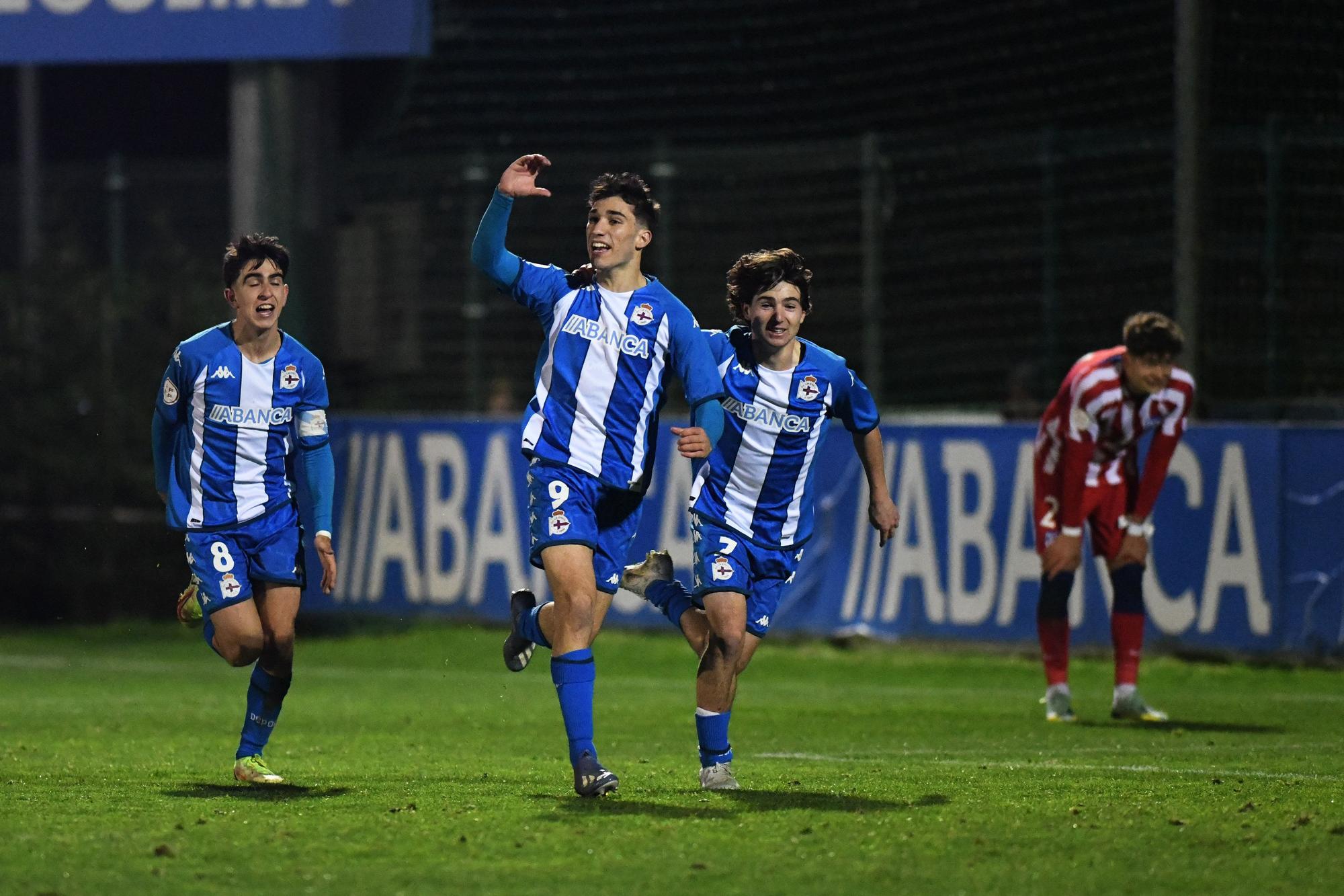 El Dépor juvenil asombra en la Copa del Rey remontando dos goles al Atlético