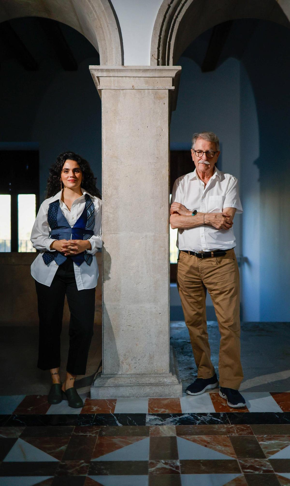 La María y Vicent Torrent, de Al Tall, el miércoles en el Palau del Temple.