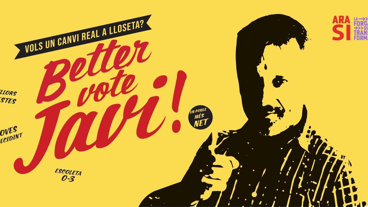 El cartel electoral de &#039;Better vote Javi!&#039;