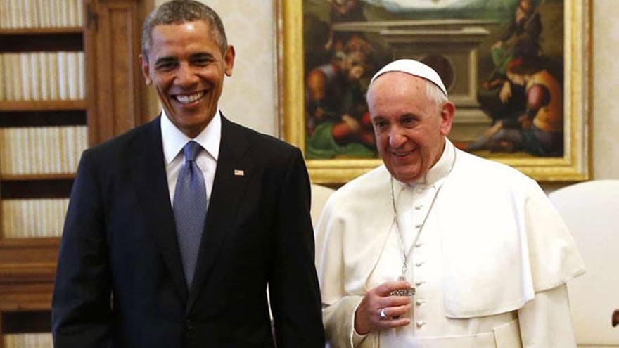 Obama y el Papa, en el Vaticano.