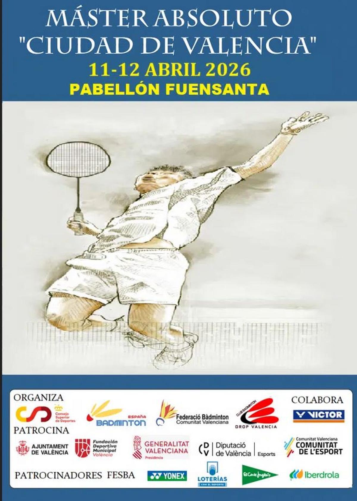 Cartel del XI Máster Absoluto “Ciudad de Valencia” 2026 de categoría n3.