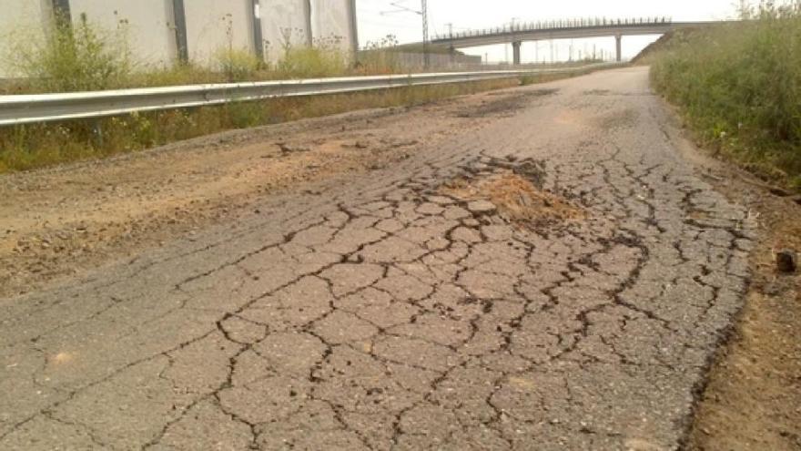 Tramo del Camino de Coreses más dañado