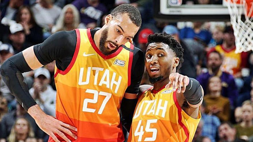 Rudy Gobert y Donovan Mitchell.