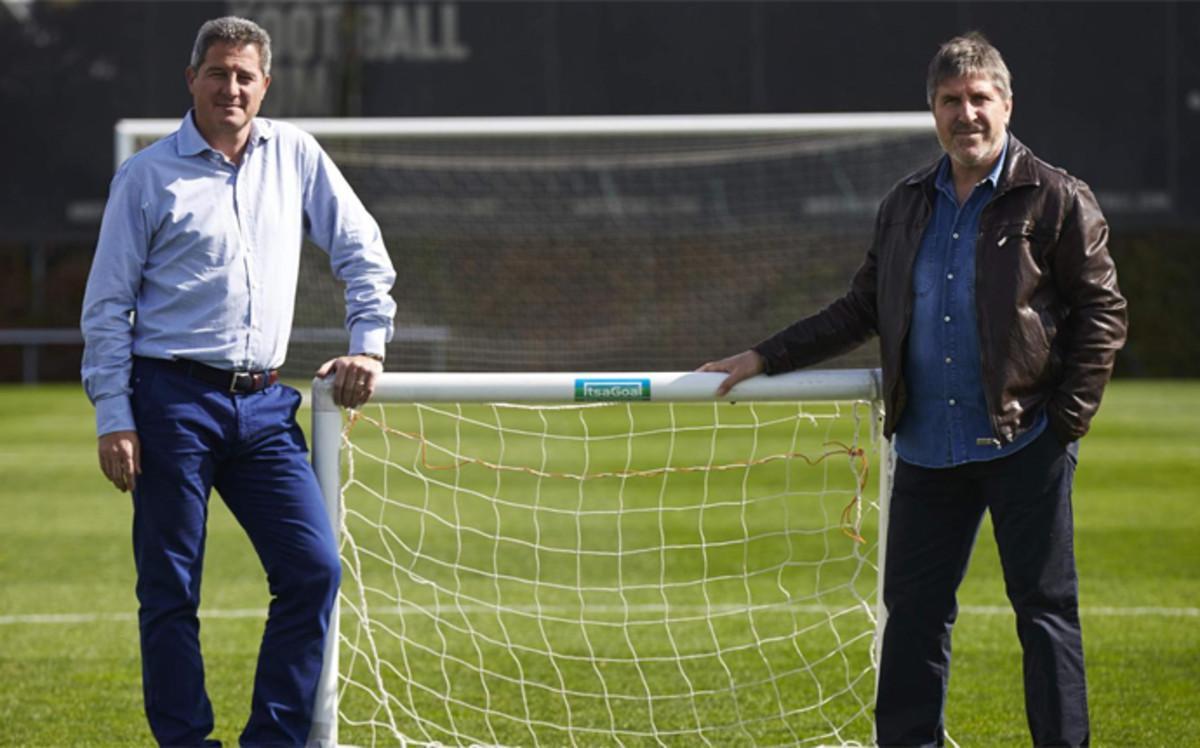 Jordi Roura y Aureli Altimira, en la Ciutat Esportiva