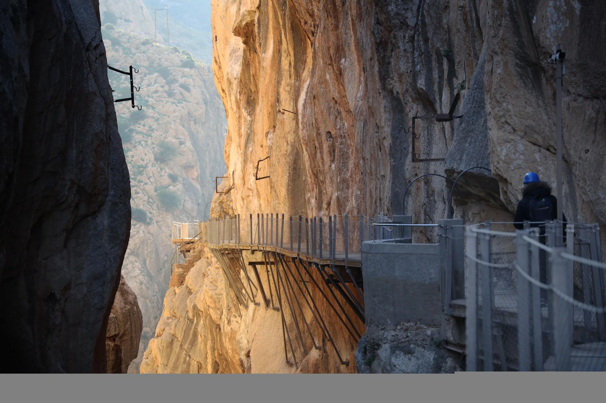 El Caminito del Rey reabre mañana su recorrido habitual tras los daños por los desprendimientos