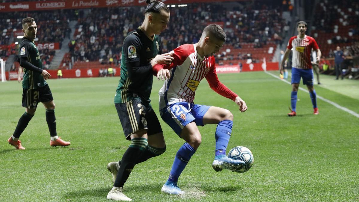 Berto, en el partido del Sporting ante la Ponferradina de esta temporada.