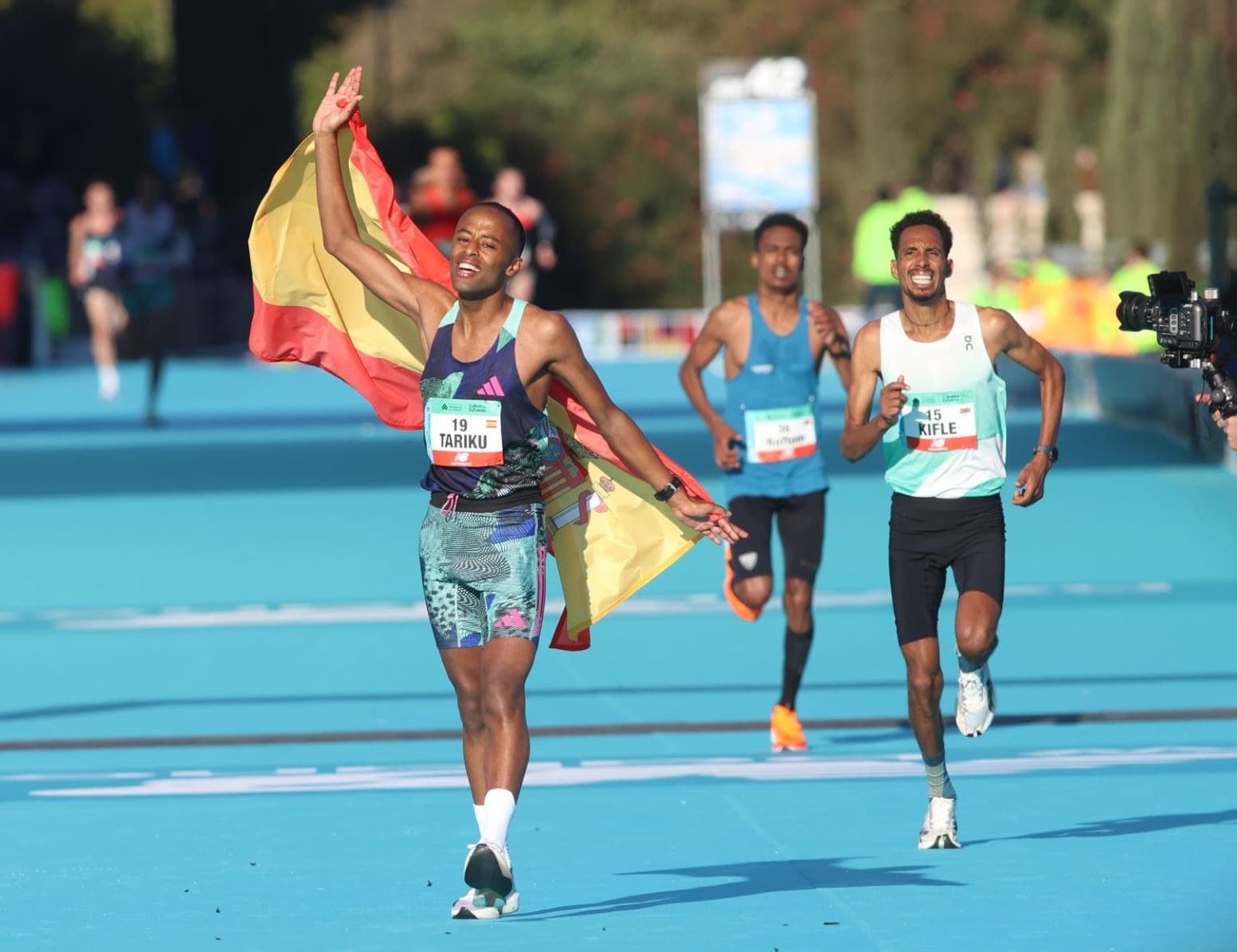 Así han sido las llegadas de los atletas de élite en el Maratón Trinidad Alfonso