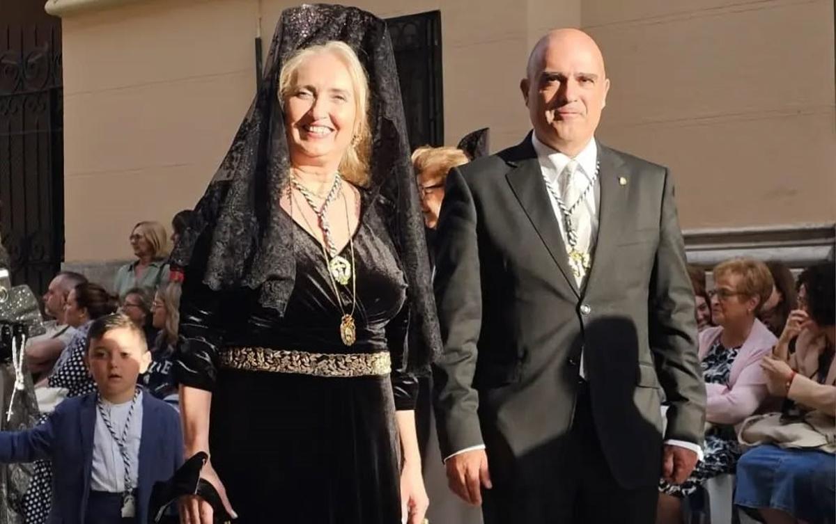 Doménech, con su pareja, Marisa Sempere, en un acto vicentino