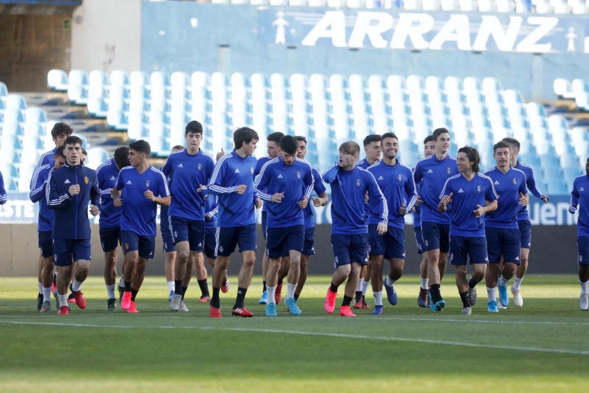 Entrenamiento del Real Zaragoza juvenil