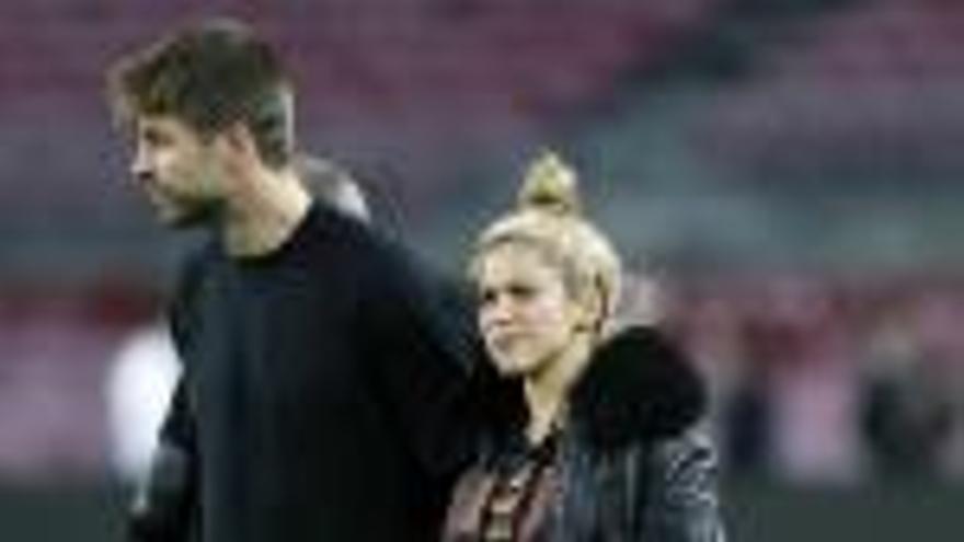 Piqué i Shakira, després del partit de dimecres contra el PSG.