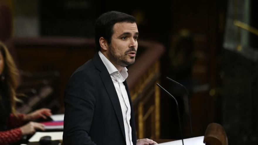 El portavoz de Unidos Podemos, Alberto Garzón.