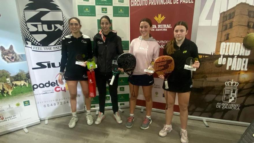 Las duplas Carmen Villar-Patricia Román y Javier Merino-Mario Rodríguez, campeones del Open Pádel Duero Zamora