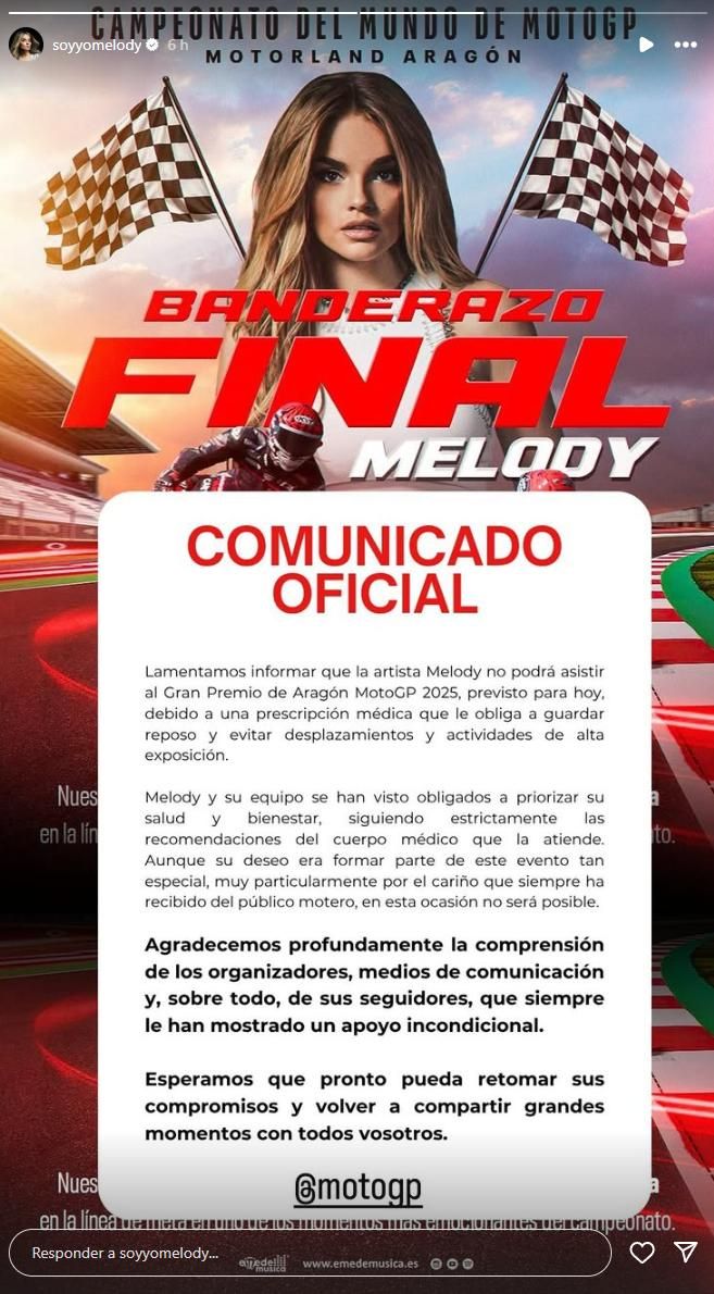 Publicación de Melody.