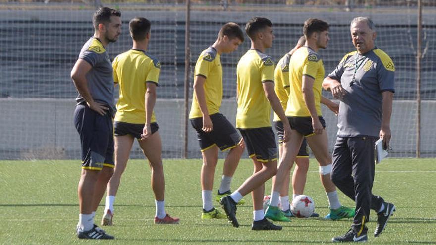 Juan Manuel Rodríguez, durante su primer entrenamiento.