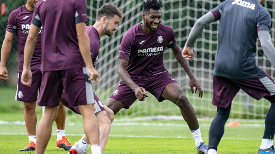 Zambo Anguissa durante su primer entrenamiento.