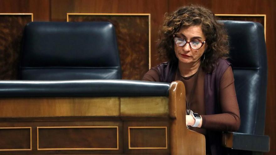 La ministra de Hacienda, esta semana en el Congreso.