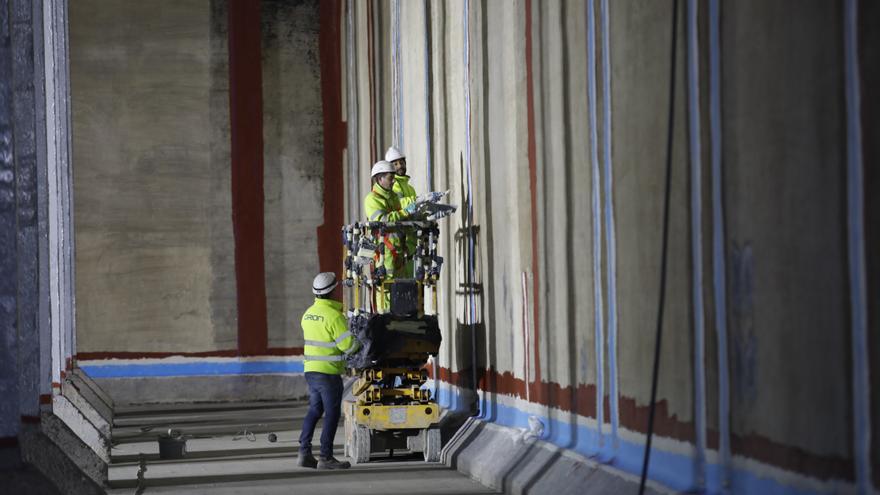 La obra de los depósitos de agua de Roces concluirá en abril