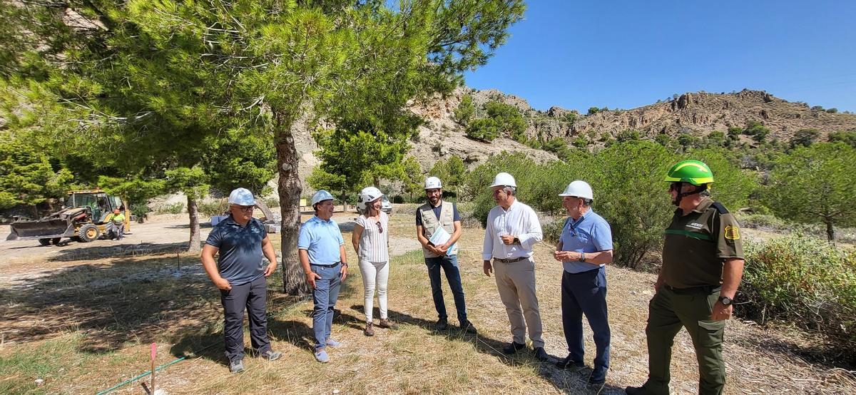 Visita a las obras de adecuación del área recreativa del Mirador del Solvente.