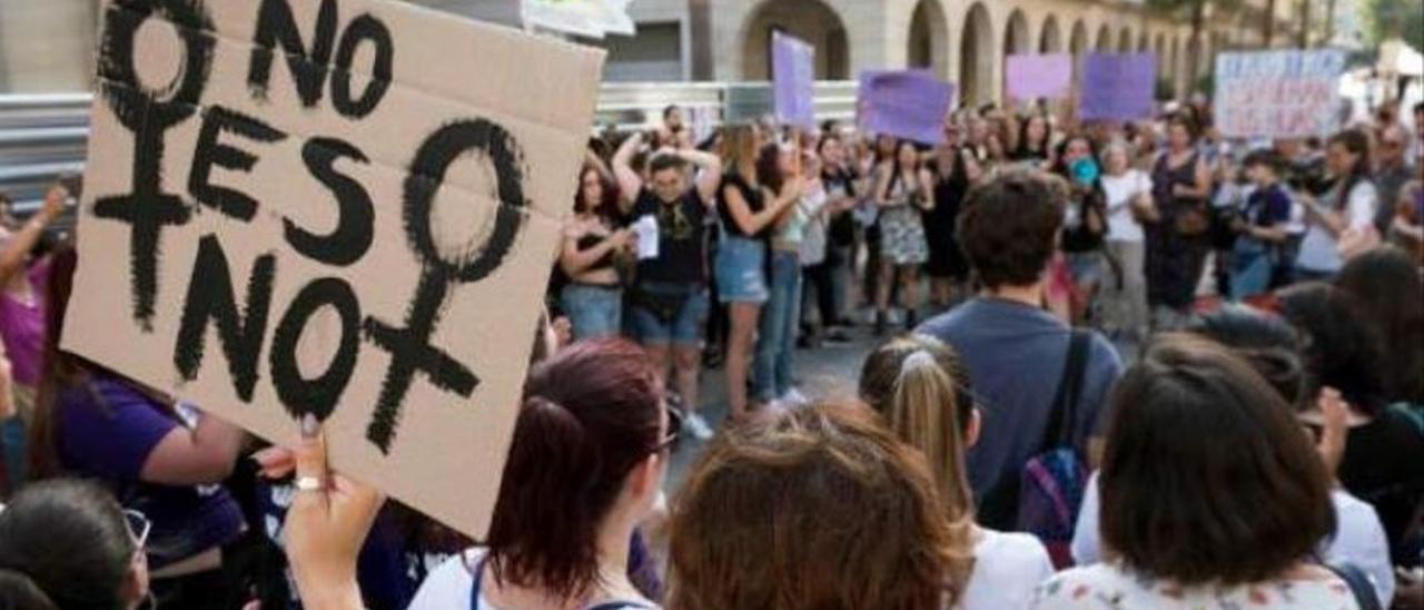Manifestación para clamar contra las agresiones sexuales y machistas.