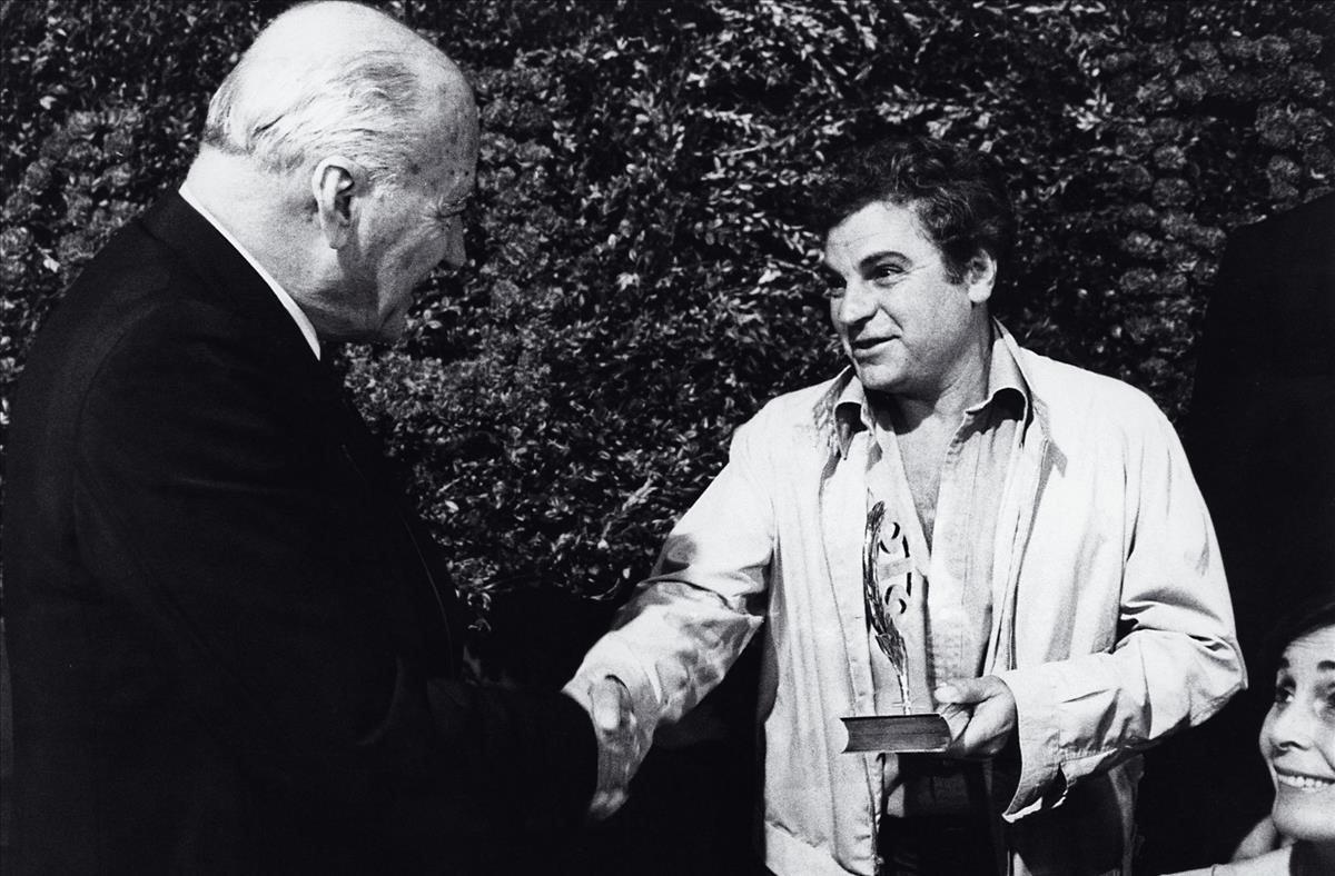 Josep Tarradellas y Juan Marsé en el Premio Planeta del año 1978