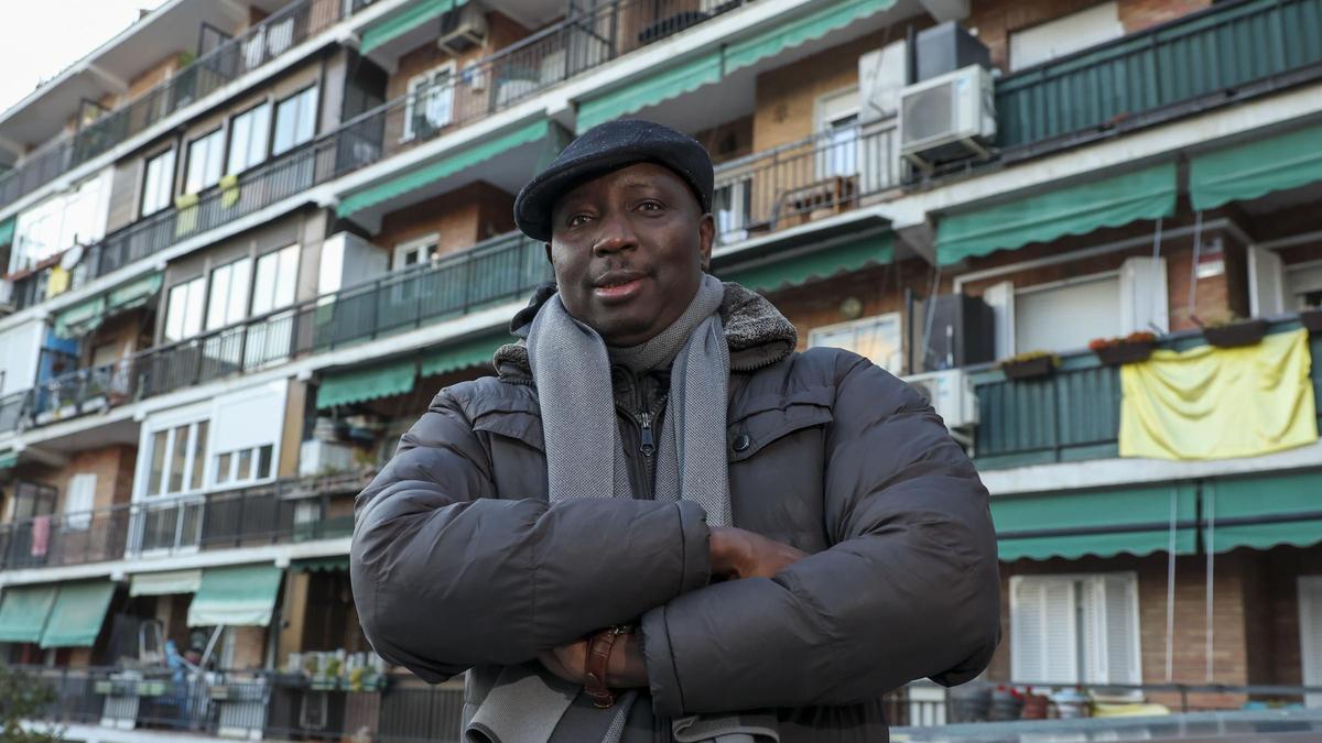 Ndiawar Seck, secretario general de la Asociación de los Inmigrantes Senegaleses en España, en Madrid.