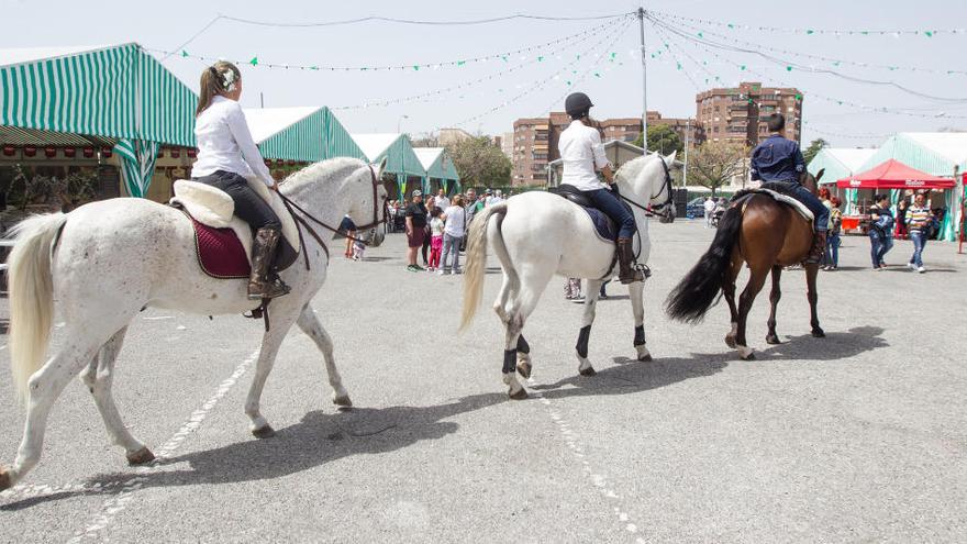 Caballos en la Feria de Abril del pasado año