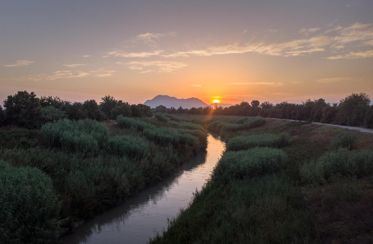 Atardecer en el Río Segura.