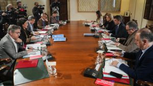 Pleno del Consell en el Palau de la Generalitat.