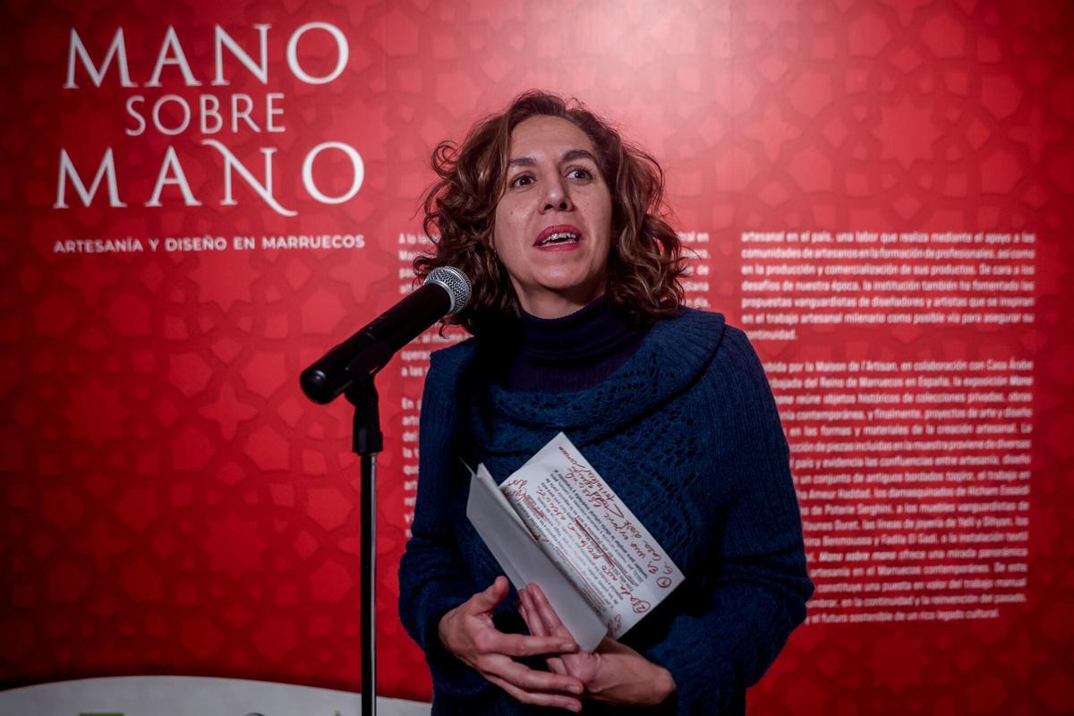 Irene Lozano, en la inauguración de una exposición cuando estuvo al frente de la Casa Árabe.