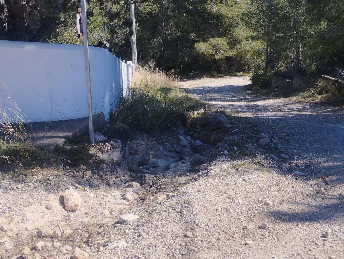 Estado de algunos de los caminos.