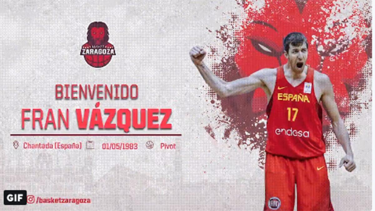 Fran Vázquez, nuevo jugador del Tecnyconta Zaragoza