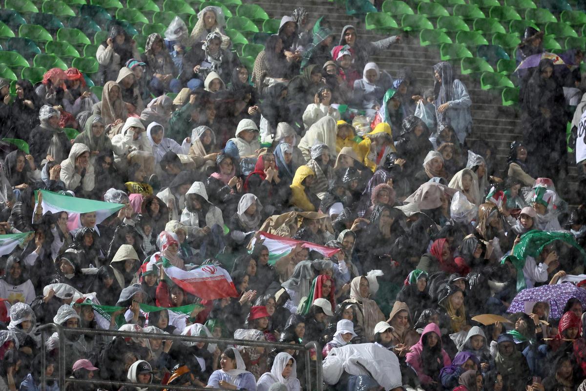 Aficionados de Irán, en un partido.